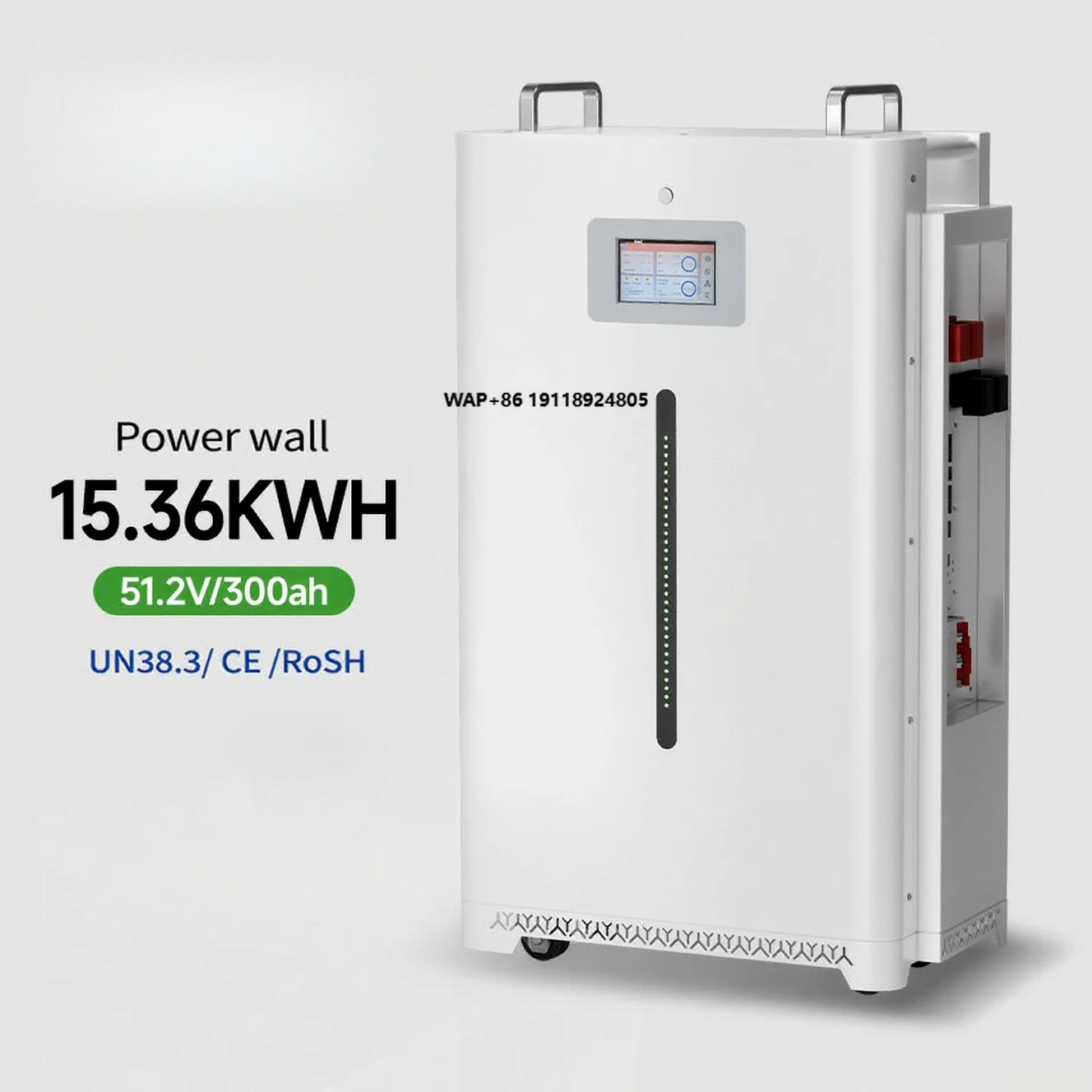 Solar Energy Storage Battery Split IP65 51.2V 300Ah LiFePO4 Pack 15kWh 8000 Cycles Overcharge Protection 95% Charge Efficiency