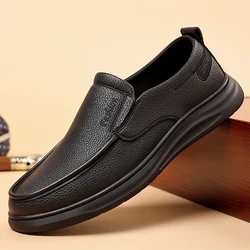 Spring Autumn Men's black Loafers Elegant Business Casual Shoes Anti Slip Formal business Leather Shoes for Men's moccasins