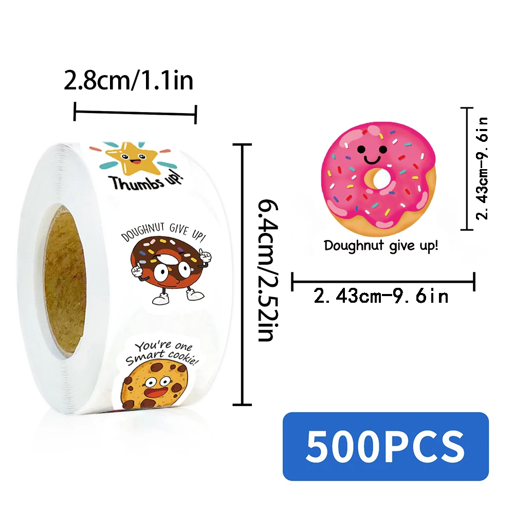 500 قطعة/لفة الكرتون مكافأة القط ملصقات للمدرسة مكافأة ملصق بطاقة تشجيع طالب القرطاسية ألعاب حفلة هدية ملصق