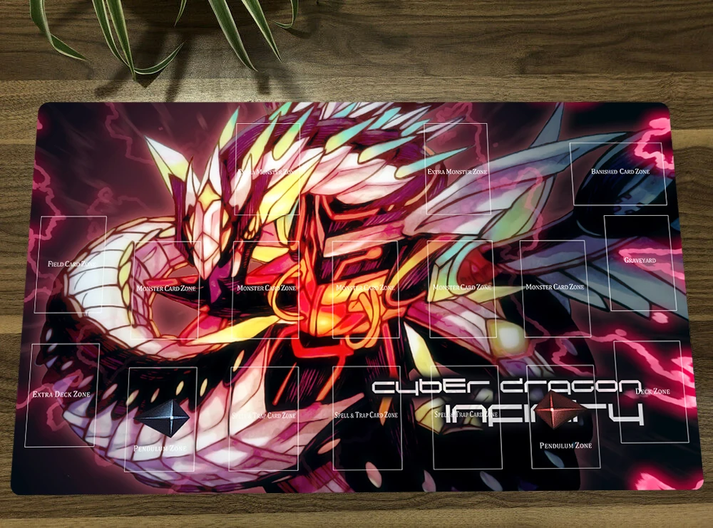 

YuGiOh Cyber Dragon Infinity TCG CCG Mat Trading Card Game Mat Table Playmat Desk Gaming Play Mat Mouse Pad 60x35cm Free Bag