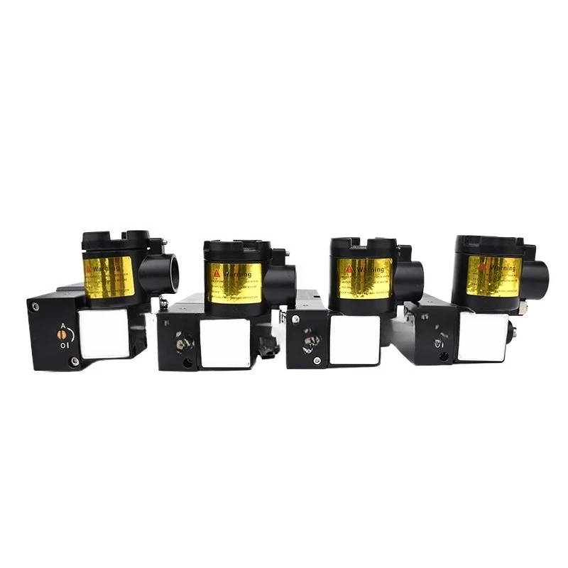 Five three-position pneumatic valves, single and double electronically controlled pneumatic components