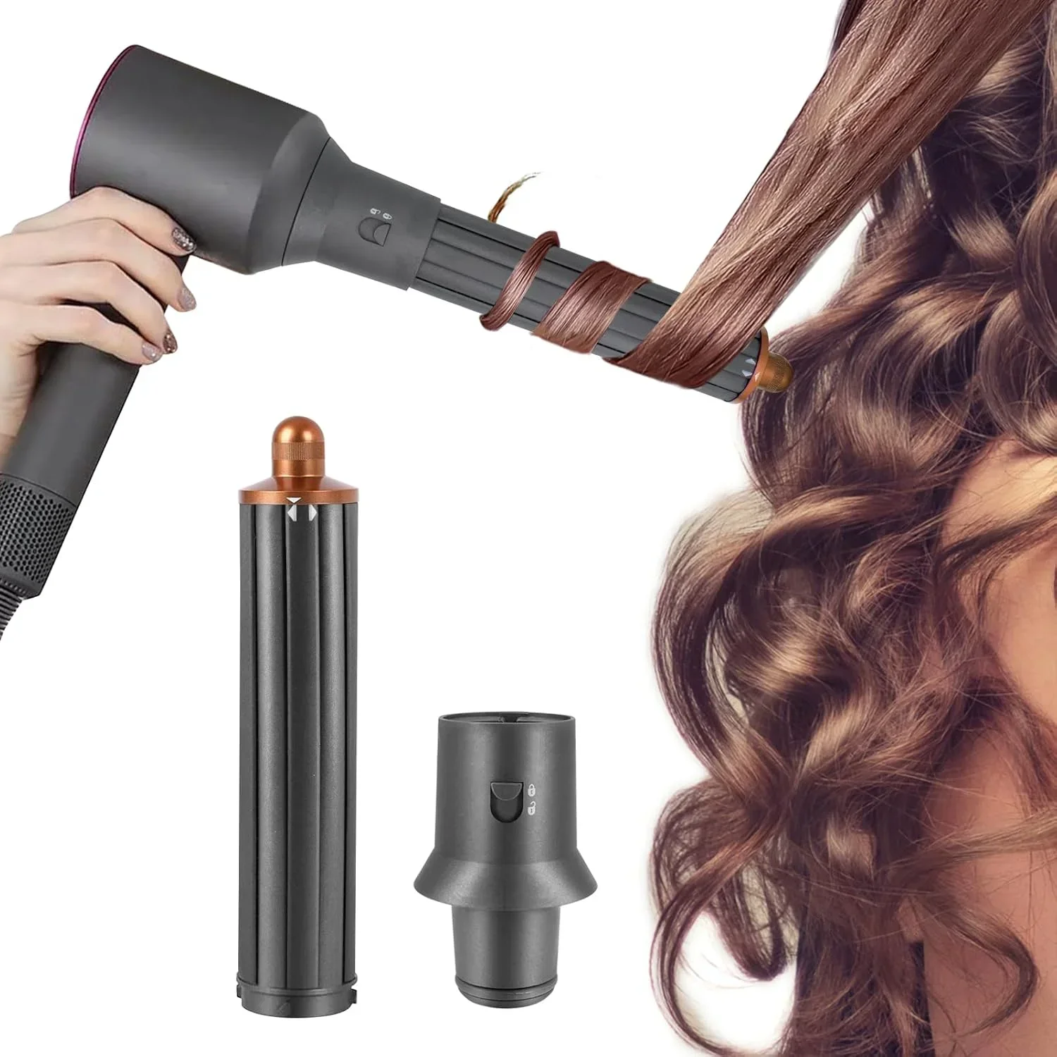 40MM/30MM Curling Barrels For Dyson Airwrap Styler Parts Accessories, Multifunctional 2 in 1 Automatic Curling Styling Tool