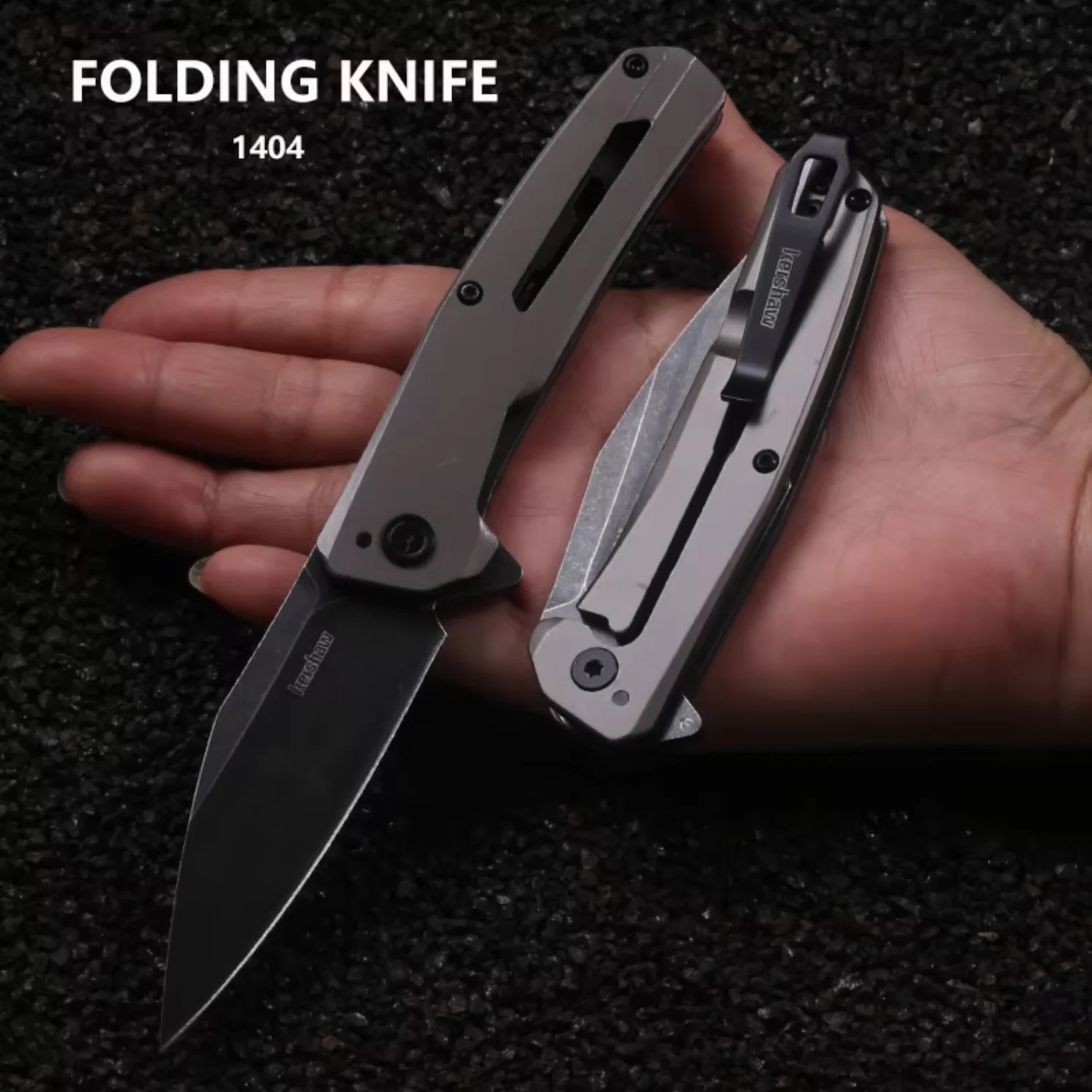 KS Flyby 1404 Assisted Flipper Gray PVD pocket