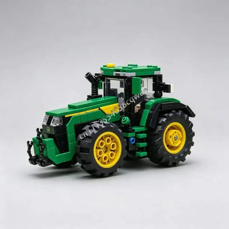 508PCS Farm Tractor 8R 410 Agricultural Vehicle MOC Custom Building Blocks Creative Car Model DIY Assembly Technology Toy Gifts