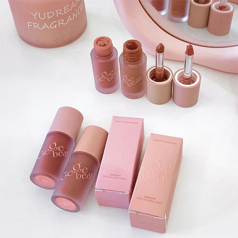Gegebear-柔らかく滑らかなミスト,いくつかのクリーム,拡張するチーク,アイシャドウ,色あせない,ヌード,マット,ベルベット,唇の釉薬
