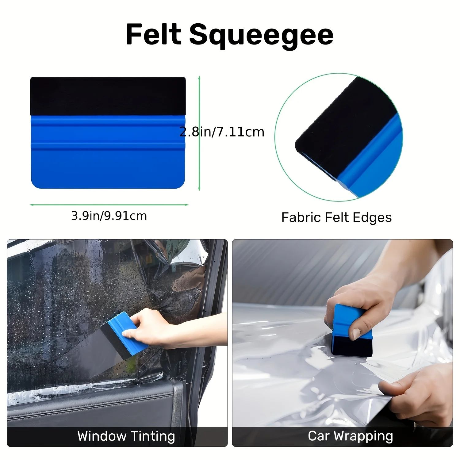 11pcs Car Vinyl Wrap Application Kit  Includes Precision Craft with Spare Blades Felt Edge Squeegee Edge Tools for Decal Sticker view 5