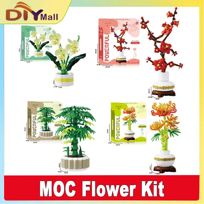 

Вечный цветочный букет, набор строительных блоков, сделай сам, романтический кирпичный цветок, креативный подарок на день Святого Валентина для девочек, друзей, взрослых