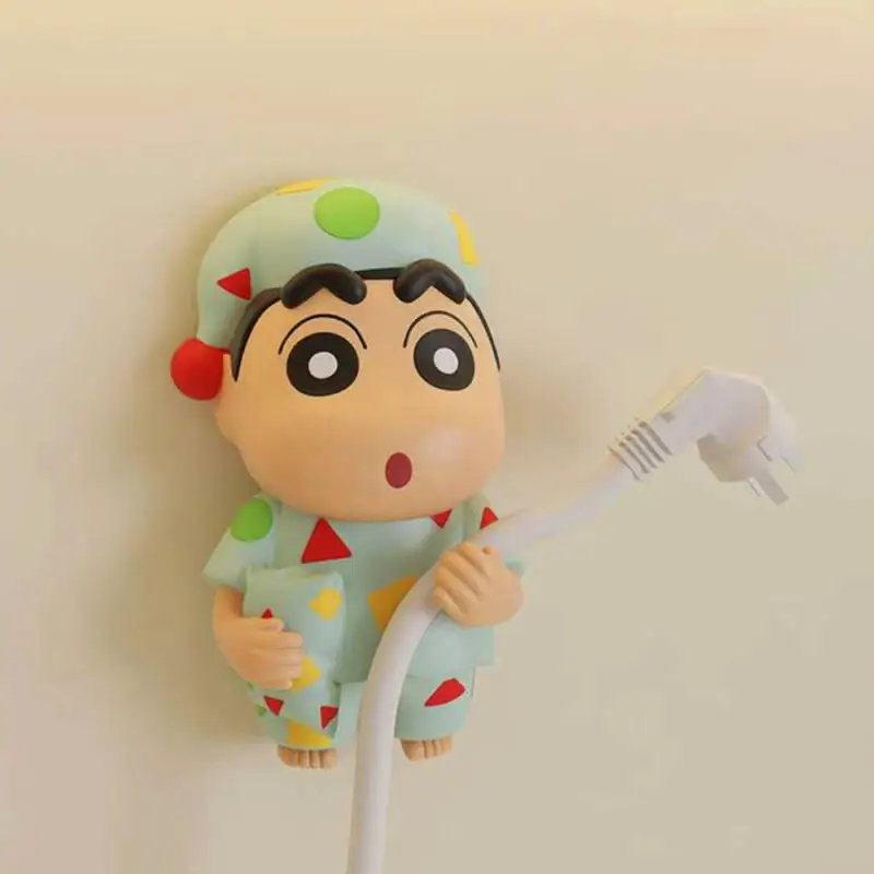 Licensed Cute Cartoon Crayon Shin-Chan Plastic Cord Organizer, No Drill Multi-Functional Plug Hook for Kitchen Power Wire Storag view 3