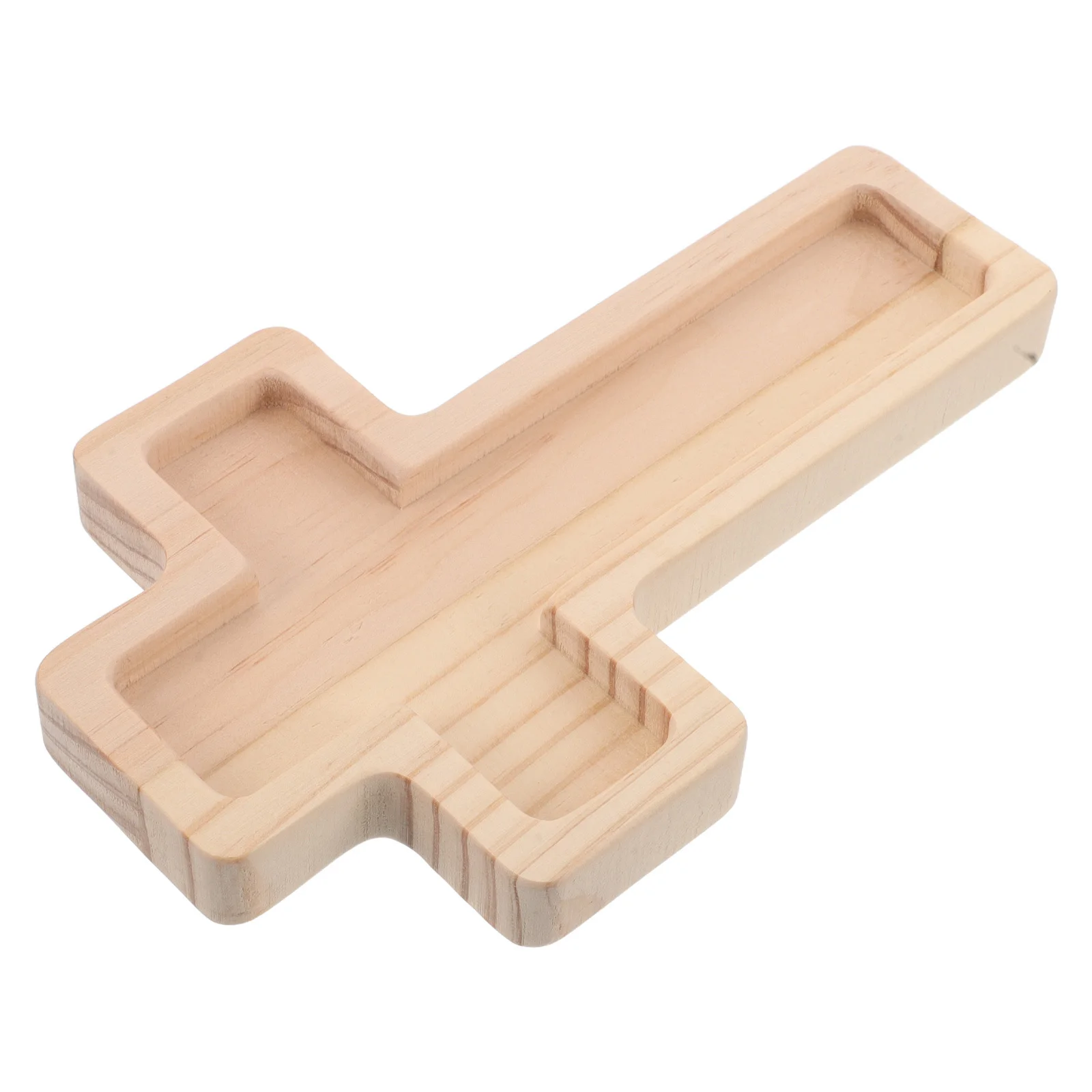 

Unique Cross Shaped Wooden Serving Platter Dining Table Centerpiece Artistic Elegance Appetizer Cheese Display Dish Vintage