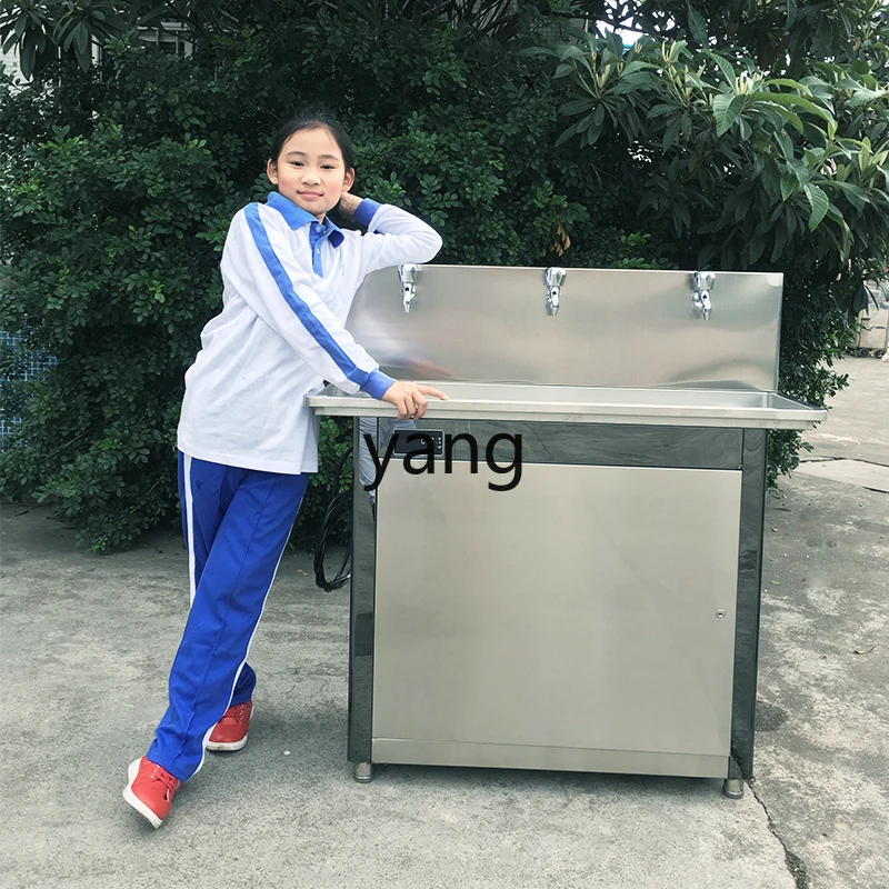 ماكينة مياه الشرب المباشرة الأوتوماتيكية التجارية YJQ، فلتر حزام درجة الحرارة المزدوج، سخان مياه كهربي من الفولاذ المقاوم للصدأ