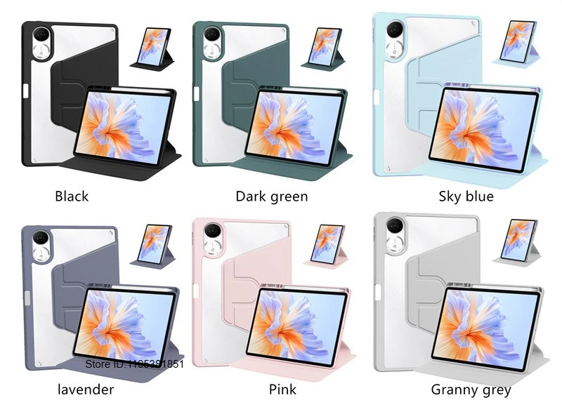 360 Degree Rotating Case for Xiaomi Redmi Pad 2 11 Inch 2025 2023 Redmi Pad SE Case Auto Sleep/Wake for Redmi Pad 2 Pro 12.1inch
