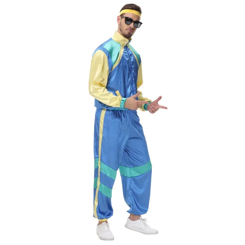 

♛2026♛ Cosplay Halloween Costumes 70s Retro Disco Couple Sportswear Cos Party Stage Performance Costumes❤