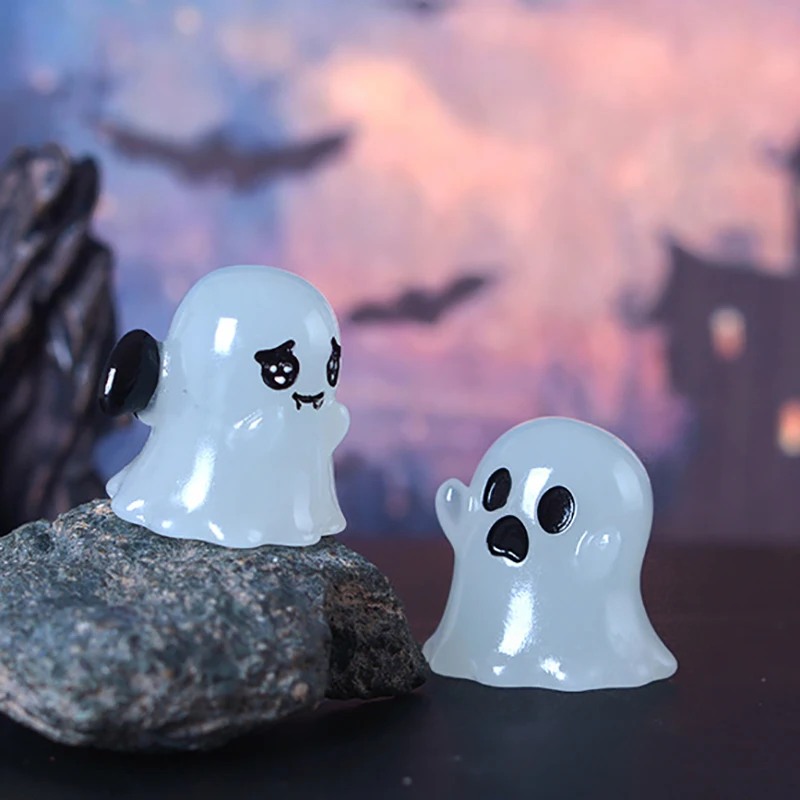 1Pc Mini Halloween Luminoso Micro Paesaggio Figurina in Miniatura Mestiere in Resina Mini Fata Giardino Glow In Dark Ornamenti