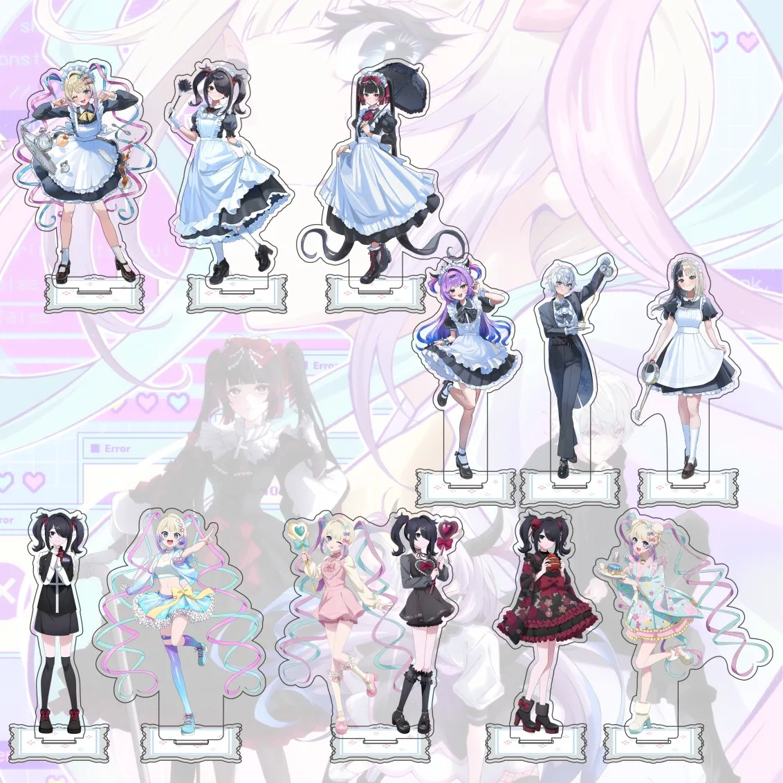 Anime Game NEEDY GIRL OVERDOSE 15cm Acrylic Figure Stand Desktop Decoration Fan Collectible Gift Keychain