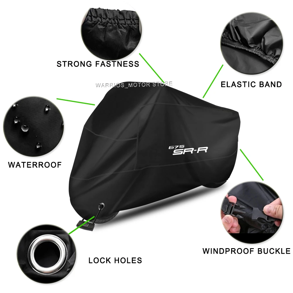 For 675SR-R 675 SRR  2024 2025 Motorcycle Cover UV Protective Dustproof Snowproof Outdoors Rain Motorcycle Waterproof Cover