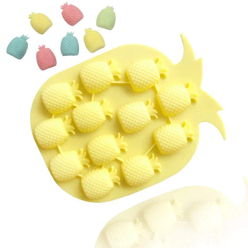 12 Even Pineapple Chocolate Mold Silicone Cake Molds Break Apart Wax Melt Mould Easy Release Durable Molds For DIY Handmade Cake