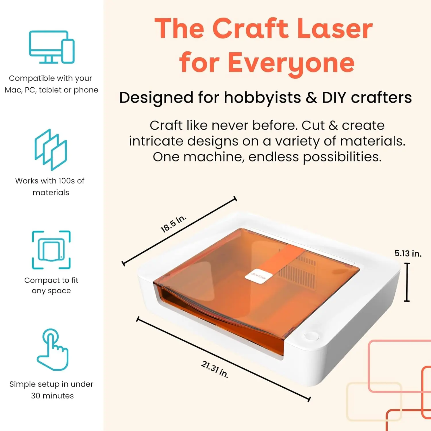 Spark Laser Engraver For Crafts And Diy, Craft Cutter And Engraving Machine