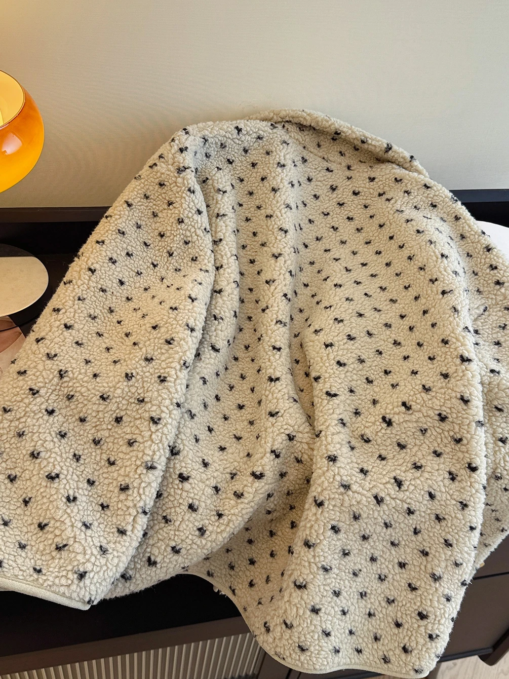 Thiened Polka Dot Rits Stand Kraag Dames Jaet Faionable Warme Katoenen Jas Grote Maat Retro Sle Lange Sve Vest