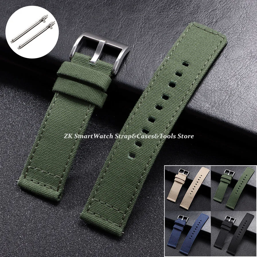 Nylon Watch Strap 20mm 22mm for Huawei Gt3/4 Band Nylon Canvas WristBand Men Women Soft Sport Waterproof Bracelet Accessories
