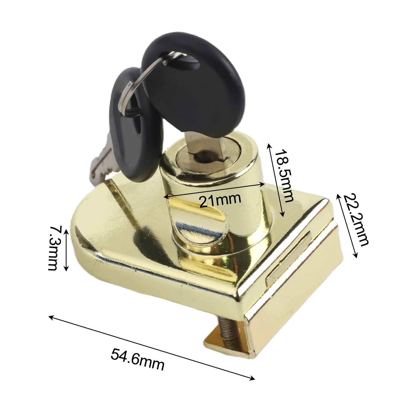 Elegant Door for Lock 36.1*31.8*21.1 Mm Display Case for Lock Elegant Gold Finish Quality Lock Mechanism Security For