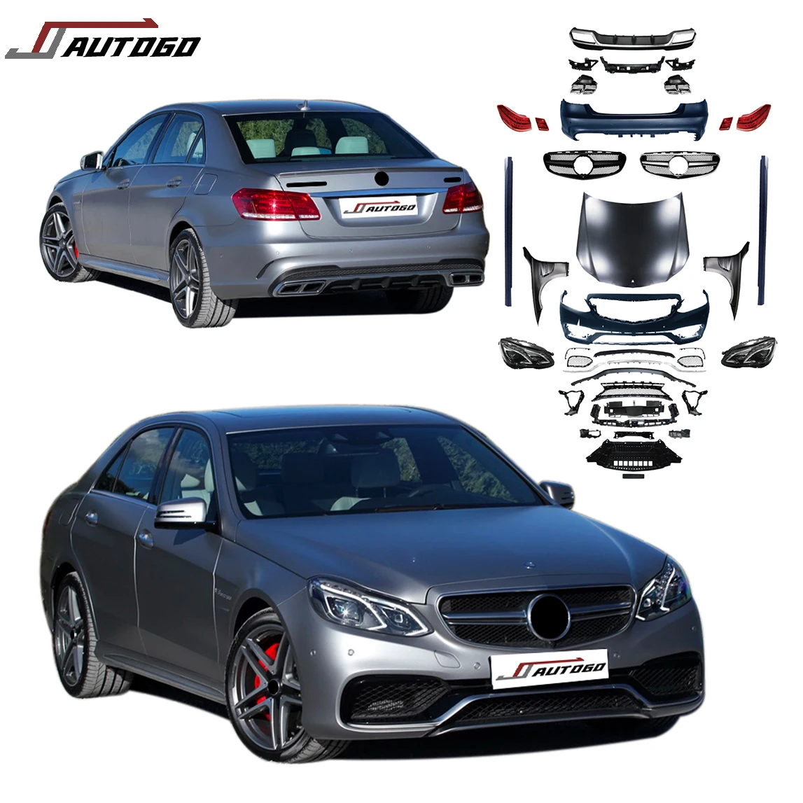 ZAIQU Auto Facelift Refit Body Kit for Mercedes Benz E W212 2009 2010 2011 2012 Update to E63s Style 2013 2014 2015