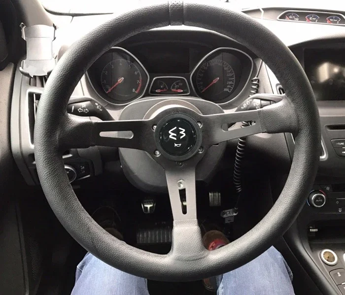 Car Drift Sports Black Ultimate Driving Technique steering wheel  horn button Switch Push For Rare Suzuki Car Styling