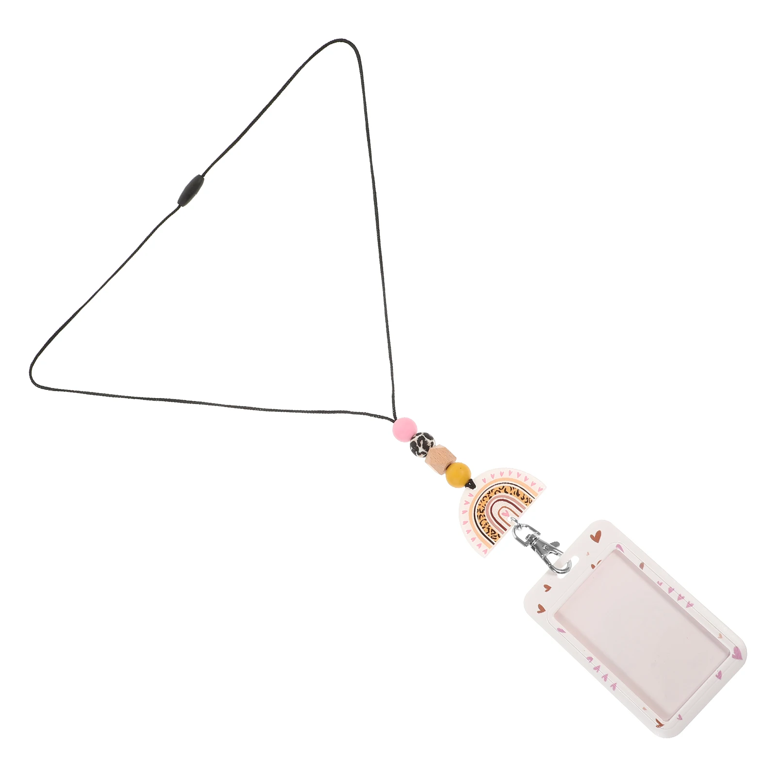 

Badge Scroll Holder Lanyard Protective Cover Rainbow 3 Nurses ID Badge Holder Women Silica Gel Compact Size
