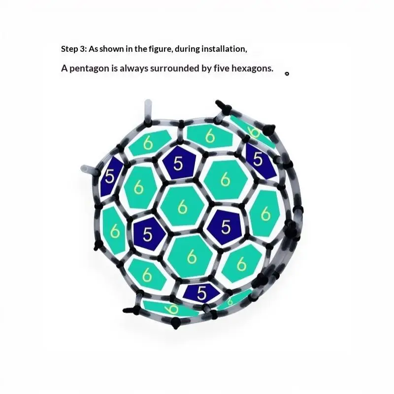 .New-STEM DIY Tensegrity C60 Fullerence 3D Assemble Stick Structure Physik Experiment Kit Geo Science Educational Gift For Adult