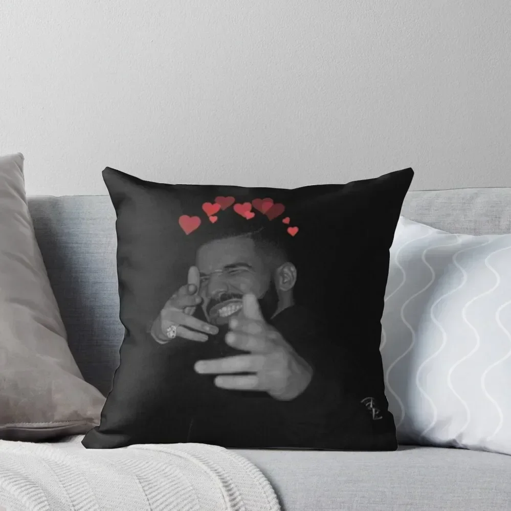 

Drake the rapper with heart crown Throw Pillow Luxury Cushion Cover Cushions Cover Cushion Cover For Sofa pillow