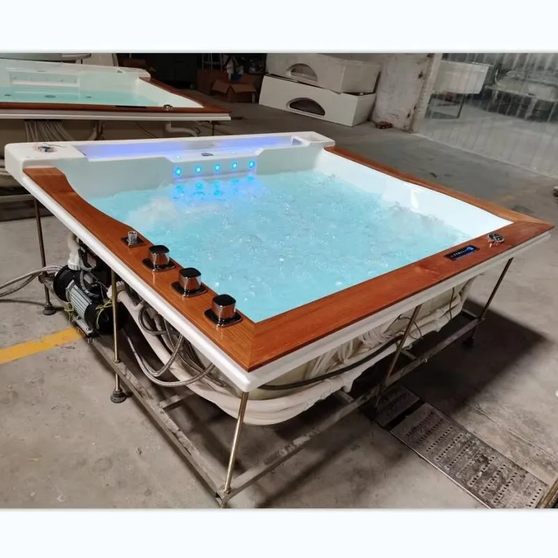 High-end Hot Spring Whirlpool Big Size Rectangle Indoor Spa Computer System Hot Tub for 2 People Hot Bathtub
