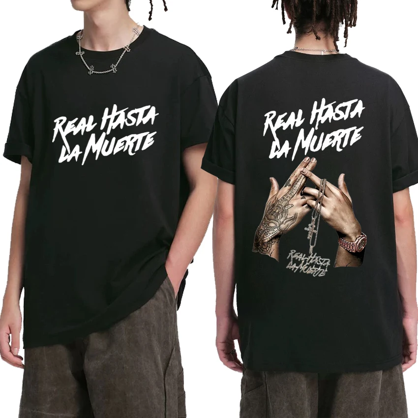 

Anuel Aa Real Hasta La Muerte Album Graphic T shirts Men Women vintage short sleeve T-shirt Unisex Oversized 100% Cotton Tops