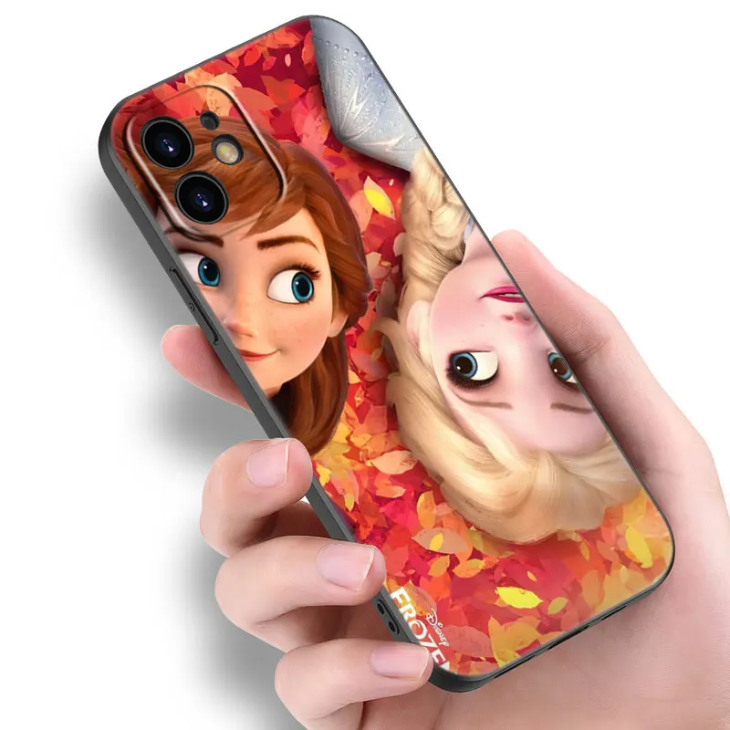 Frozen Olaf Elk Elsa Black Phone Case For Samsung Galaxy S24 Ultra S23 Plus S21 FE S22 Ultra S20 FE 5G S10E S10 Lite S9 Plus