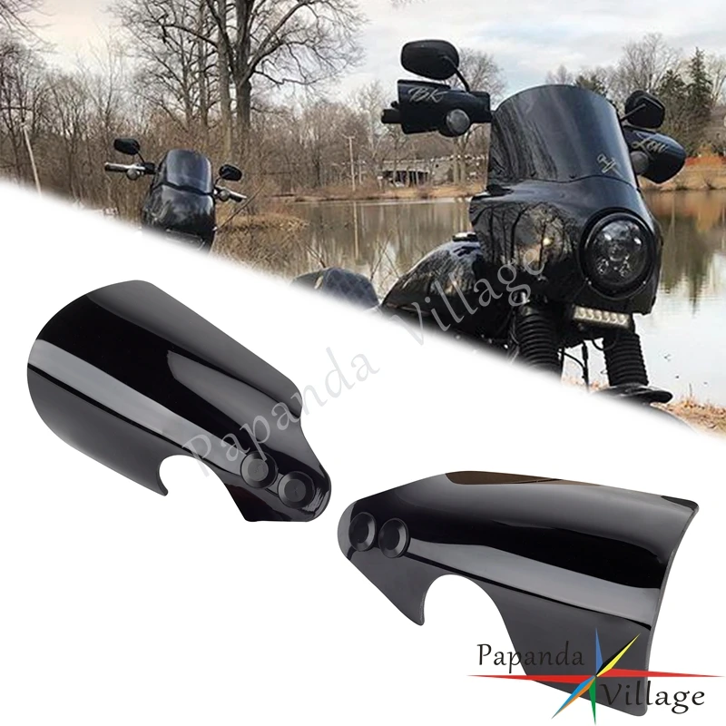 For Harley Softail Low Rider S FXLR FXLRS Club/Thug Style Polycarbonate Cutout Handguard Hand Guards For Breakout Sport Glide