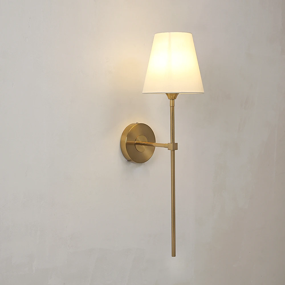 Modern Wall Lamp American All Copper Wall Lamps For living Room Bedroom Home Loft Decor Luminaire Bedside Wall Light Fixtures