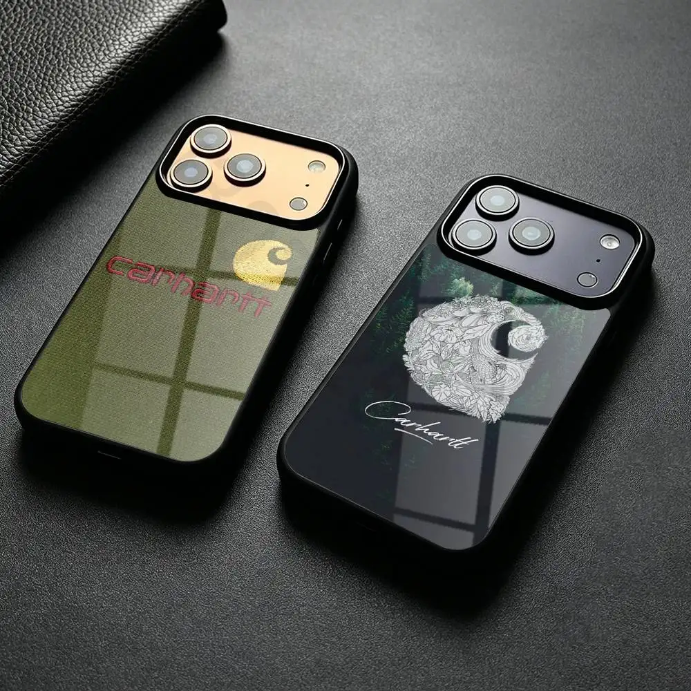 

C-Carhartt Logo Phone Case Magesafe Magnetic Wireless Charge For IPhone 17 16 11 12 13 14 15 Pro Max Plus Mini