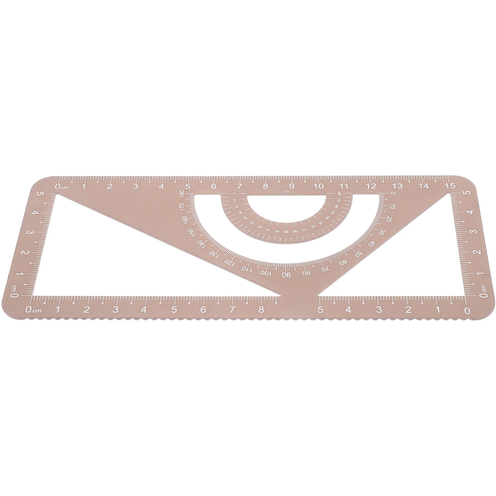 

Aluminum Alloy Drawing Ruler Tool Compact Professional Protractor Measuring Ruler for School Office Architecture Design Drawing