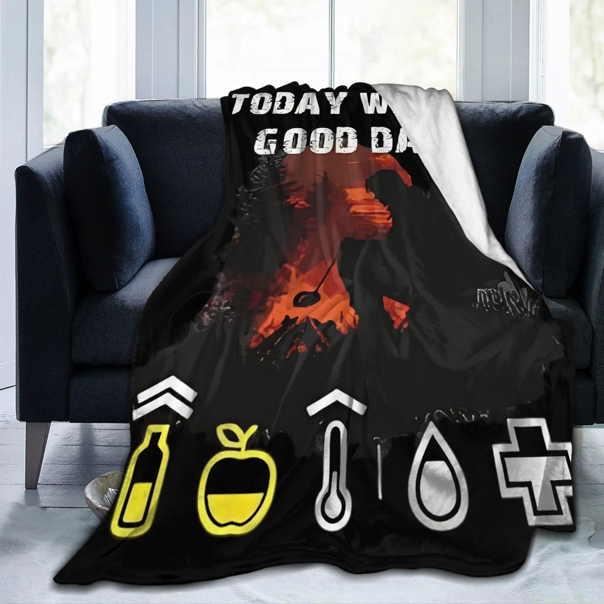 DayZ Today is A Good Day Blanket Shotting Game Flannel Throw Blankets Airplane Travel Portable Soft Warm Portable Quilt