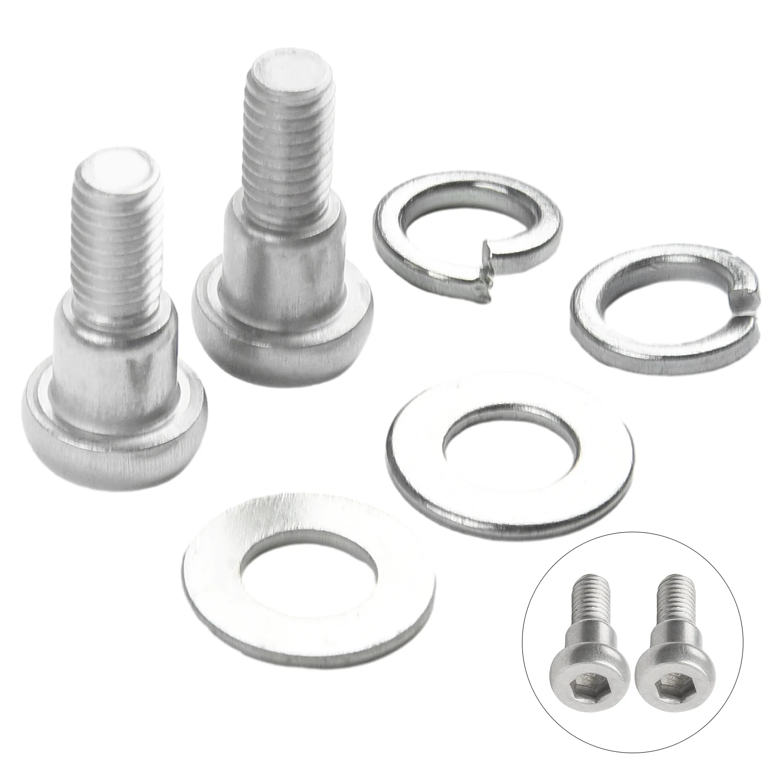 2 Stück feste Schrauben für das Hinterrad für Xiaomi für M365 Pro Elektroroller Ersatzteile Silber Metallbeschläge 21,7 mm – Detail 3