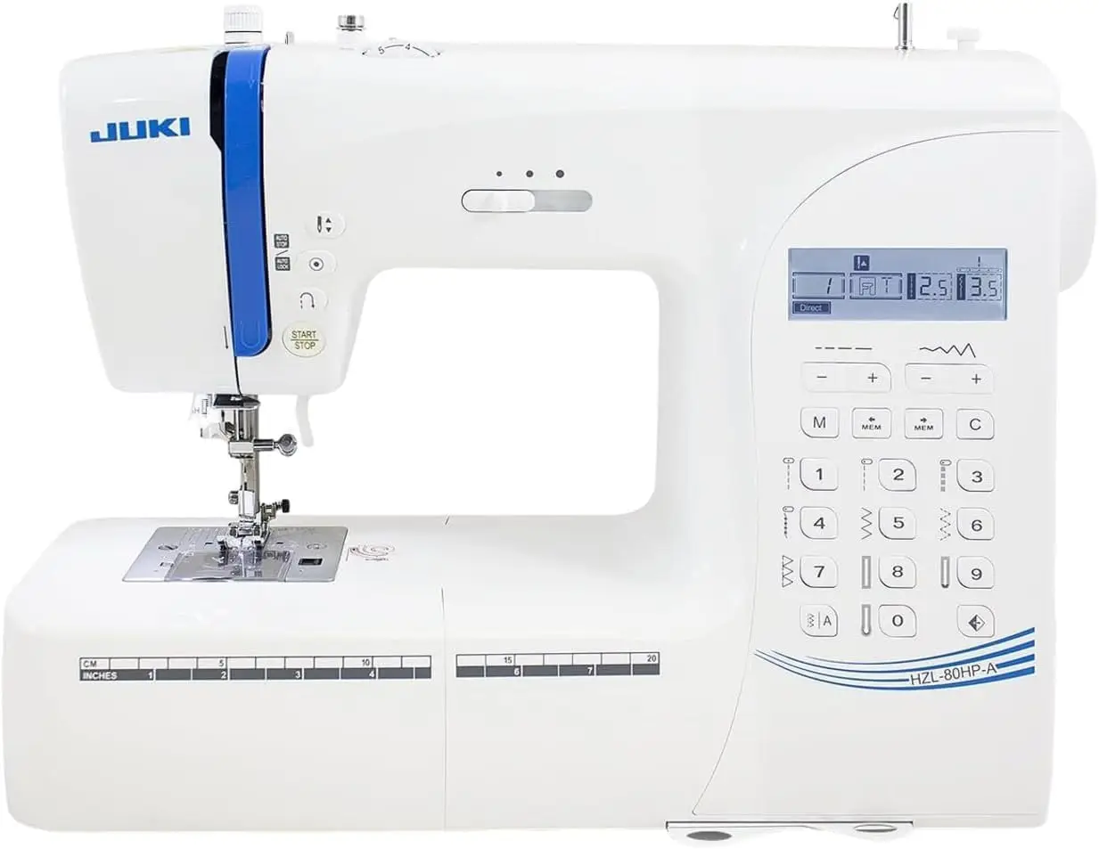 Hzl-80 Sewing Machine With Automatic Needle Threader And Automatic One Step Buttonholing, Comes With A Hard-Shell Carrying Case