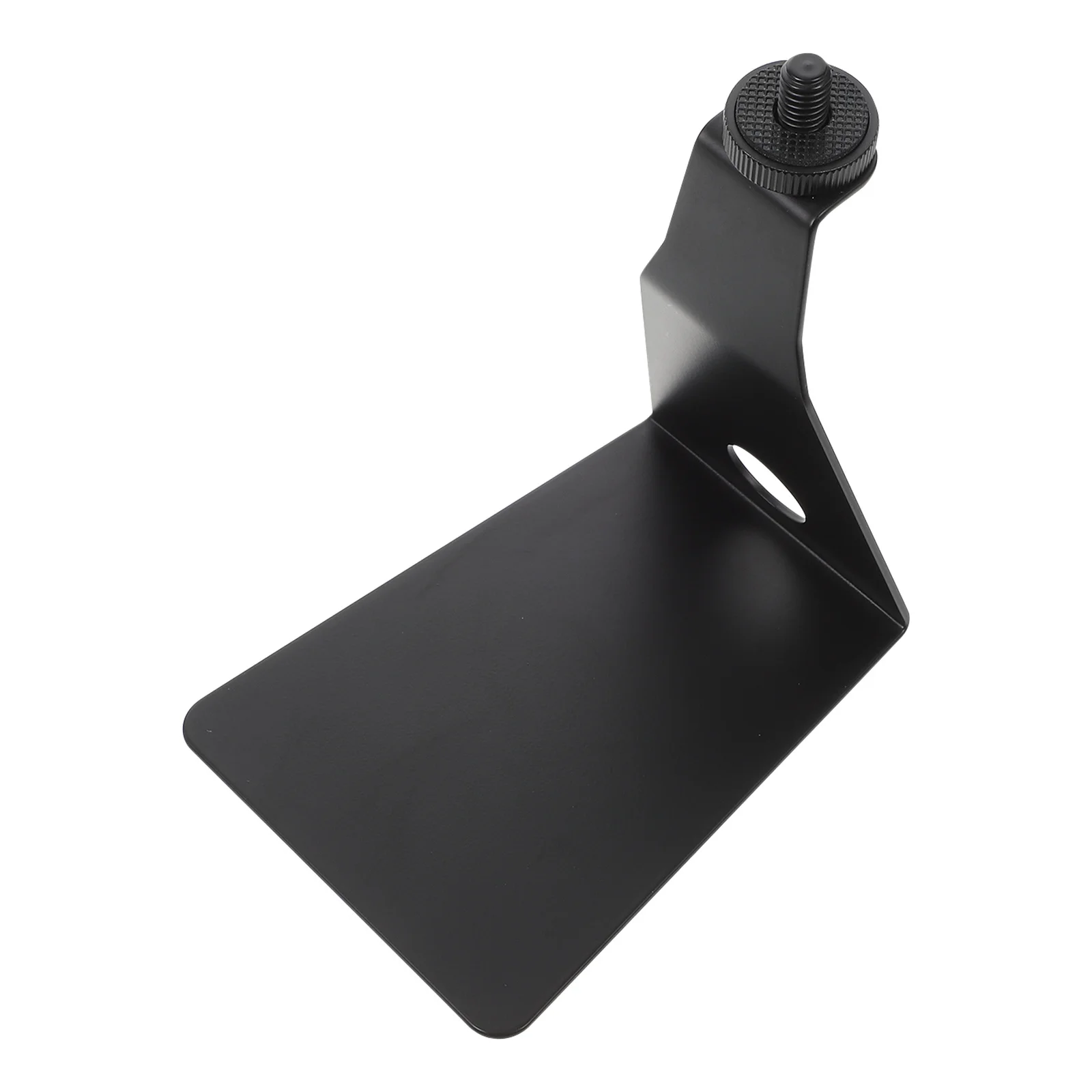 

L-Shaped Microphone Stand Metal Desktop Holder Hollow Design Tabletop Mic Mount Adjustable Bracket Base For Wireless Mic