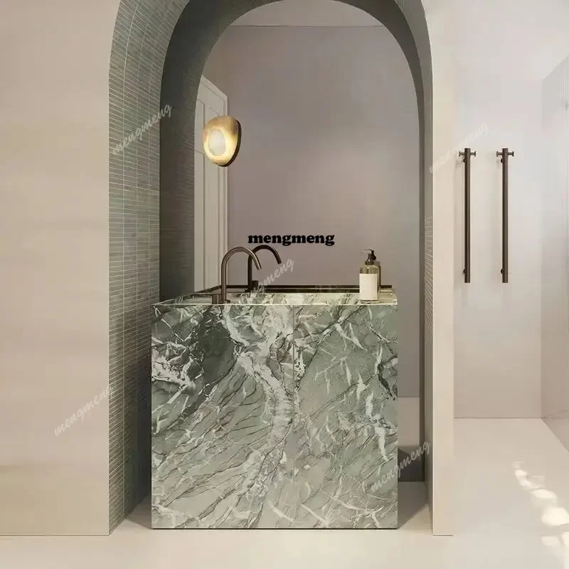 A178Decors Modern Bathroom Cabinet Green European Space Saving Bathroom Cabinet Standing Narrow Meuble Salle De Bain Furniture H