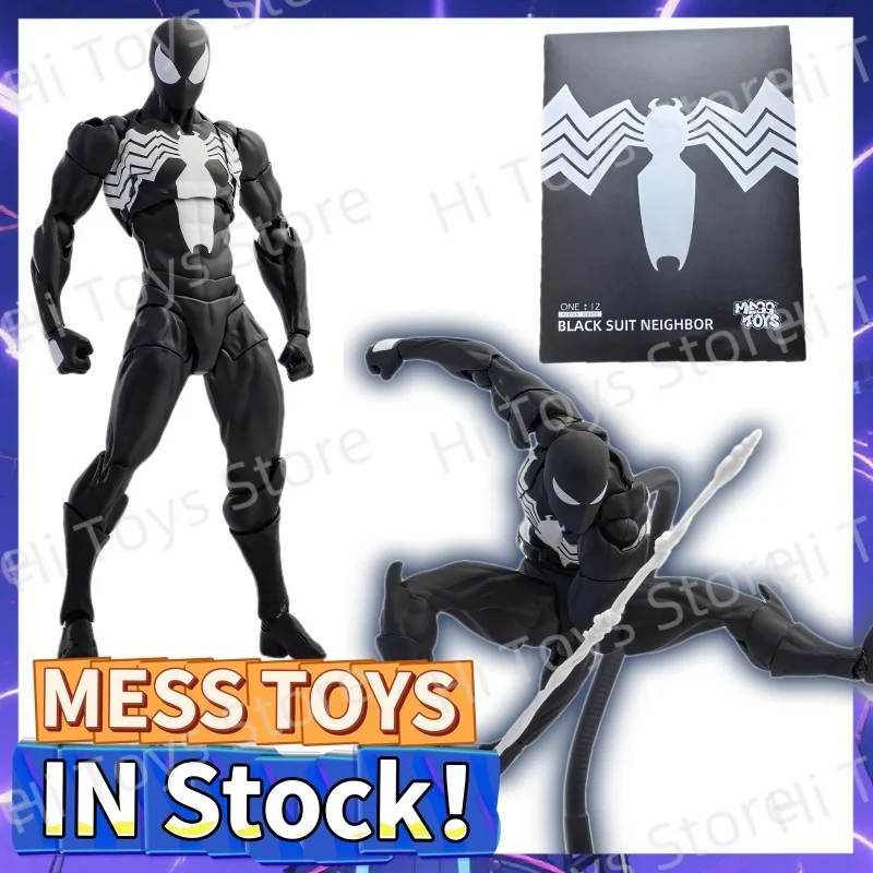 

In Stock Mess Toys Original Spider Man Red and Black Suit Symbiote Kaine Action Figure Anime Toys Gifts