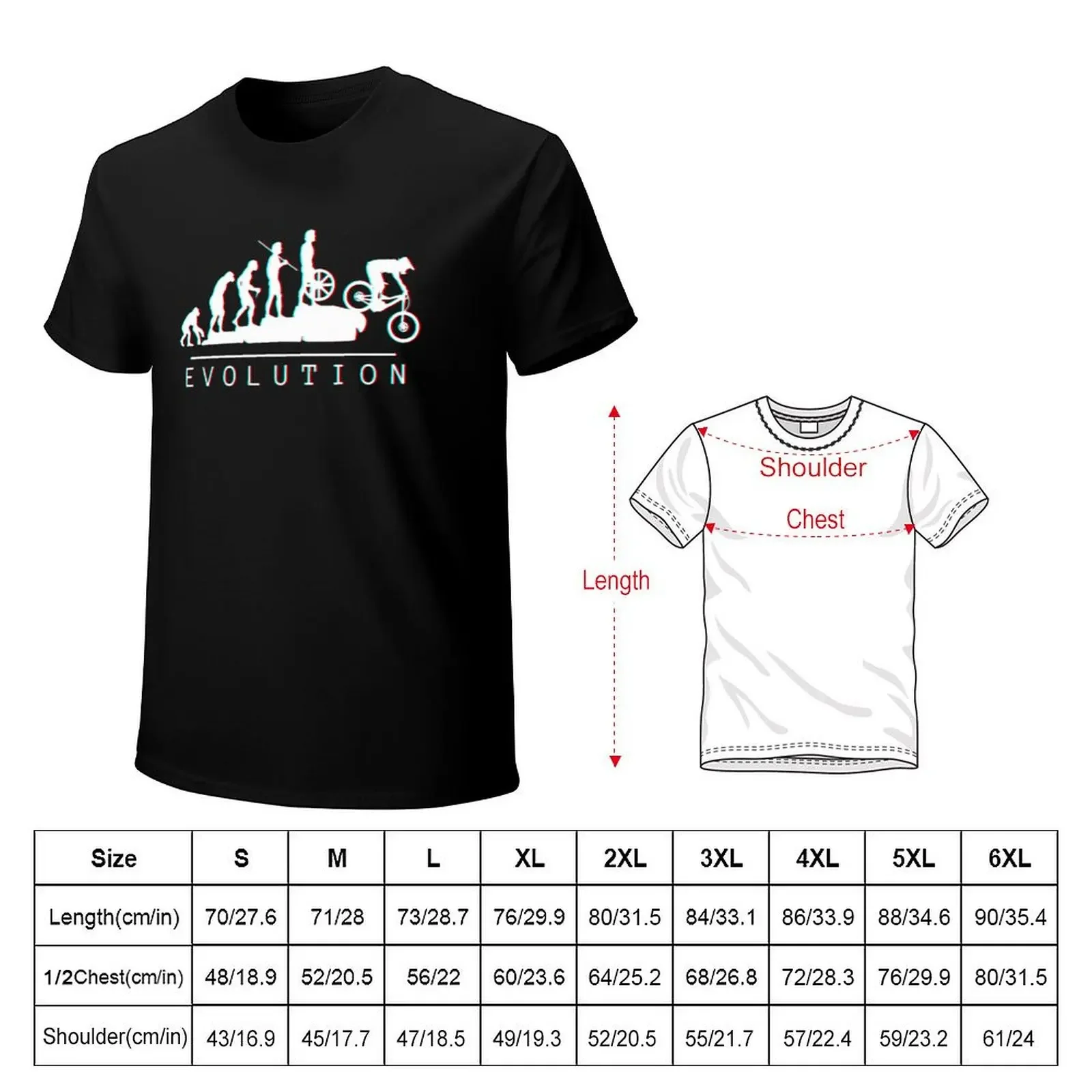 MTB Evolution (White) T-shirt sports fans Short sleeve tee shirts graphic tees fitted t shirts for men