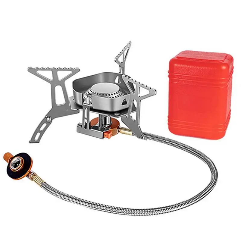 Camping Stove Gas Heater Outdoor Burner With Piezo Ignition 3500W Portable Windproof Foldable Burner Stoves Camping Equipment