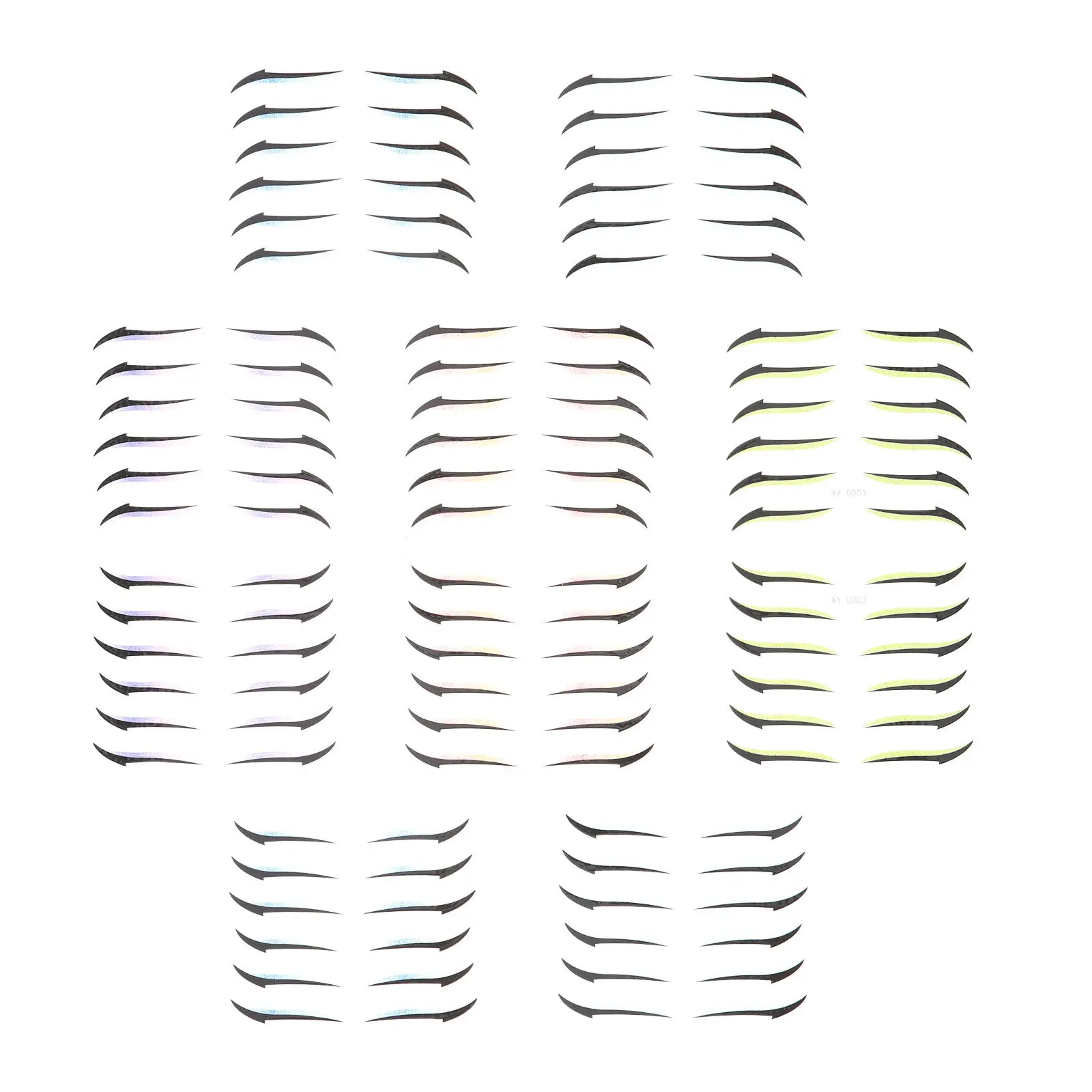 10 Hojas de Pegatinas de Delineador de Ojos con Purpurina, Herramienta de Maquillaje para Mujer, Resistente a Manchas, de Larga Duración, para Festivales, Carnavales, Fiestas de Graduación, Sombra de Ojos