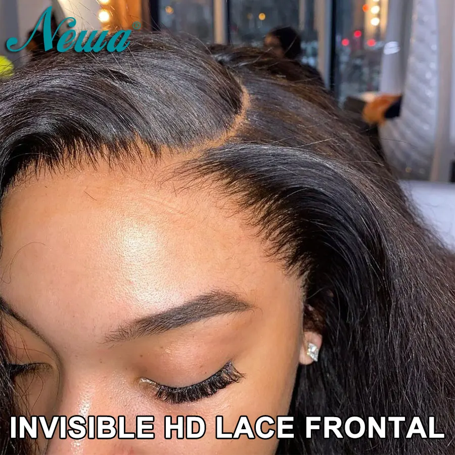 Newa Hair 100% Human Hair Closures 13x6 HD Lace Frontal Only Invisible HD Lace Melt Skin Natural Scalp Straight Raw Hair Closure