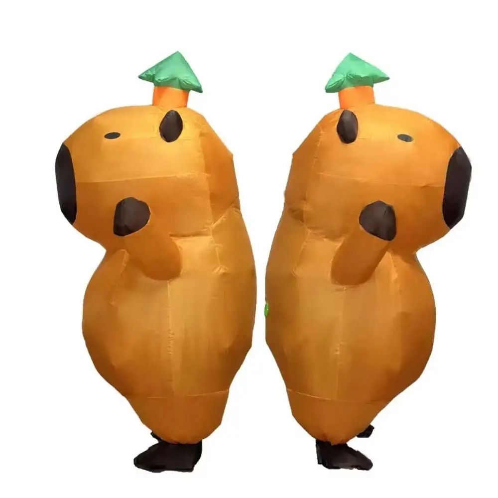 

Cartoon Inflatable Capibala Costume Funny Full Body Jumpsuit Cute Capibala Inflatable Suit Detachable Fan Waterproof
