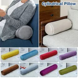 Funda de almohada cilíndrica de terciopelo, rollo de masaje de rodilla y cuello, soporte para sala de estar, 80/100/120Cm