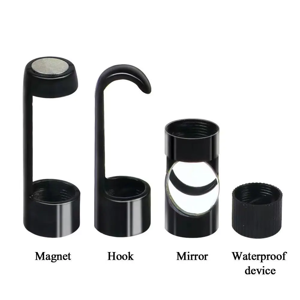 Borescope Set Accessories,Hook Magnet Side View Mirror Protective Cap for 8mm Lens Endoscope Camera with Screw Thread