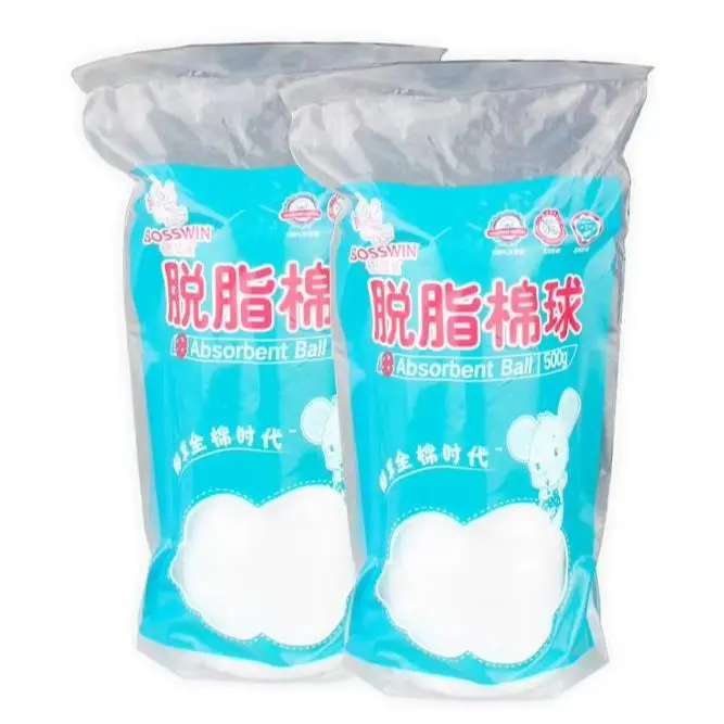Medical wound dressing disposable disinfectant 500g degreased pure cotton ball baby cotton ball